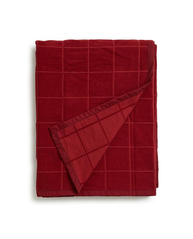 Velvet Bedspread, red